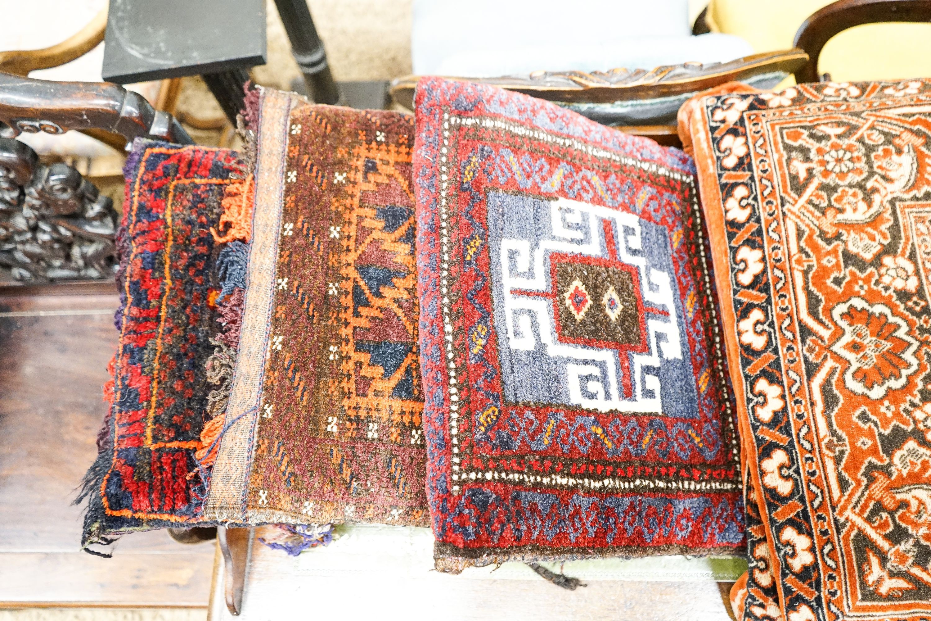 Seven assorted North West Persian and Kelim cushions